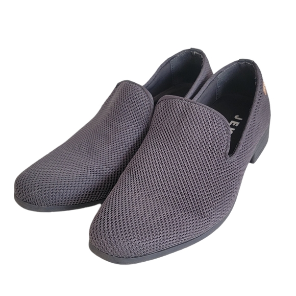 Men's Jeko Dark Gray Mesh Slip-On Loafers Driving Shoes Size 6 - Picture 3 of 9